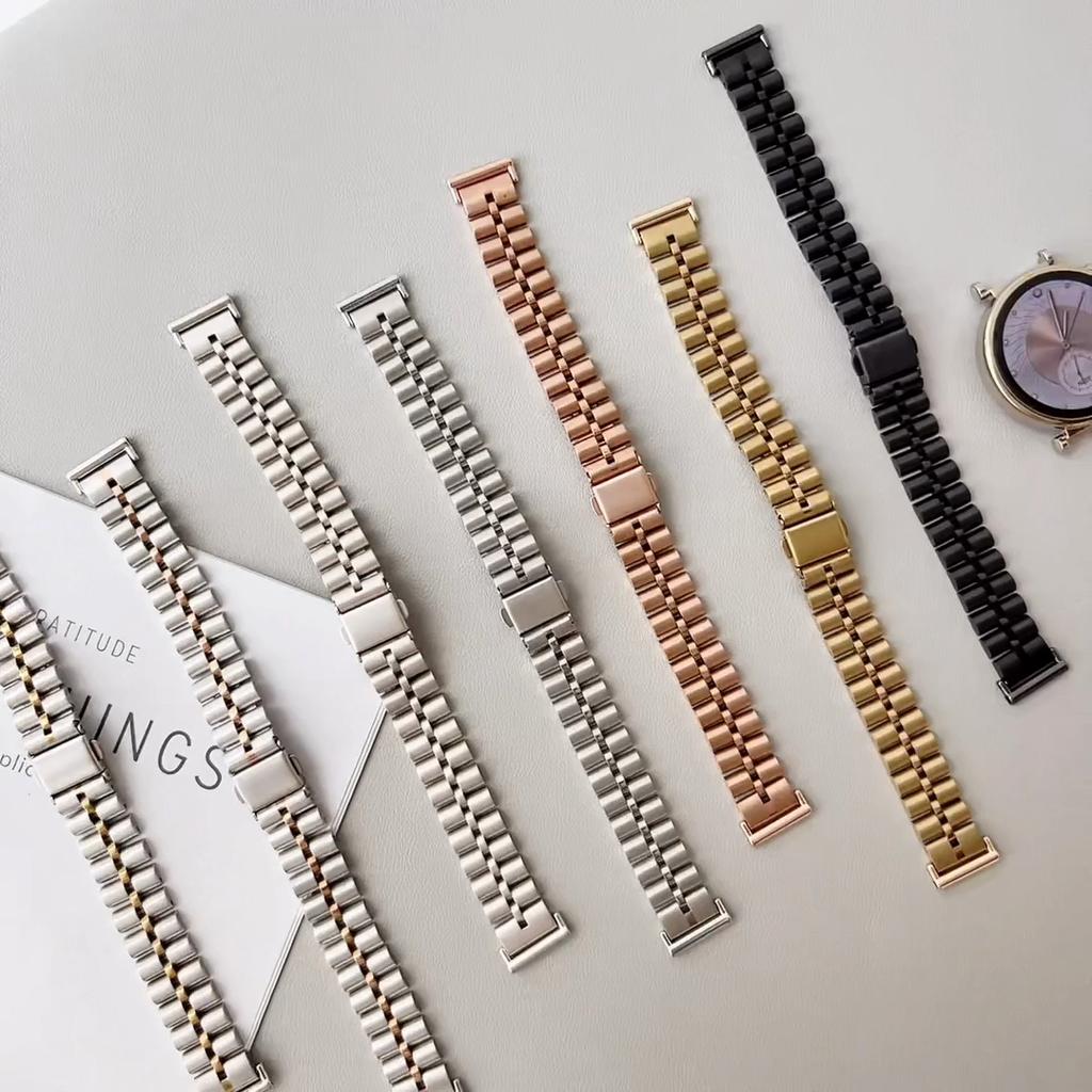 18mm Women Stainless Steel Strap For Huawei GT4 41mm Smart Metal Bracelet For Samsung Galaxy Watch 4/5/6 40mm 44mm Replacement
