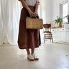 Johnature Женские винтажные юбки трапециевидной формы, сплошной цвет, эластичная талия, лоскутные карманы, весенние повседневные женские юбки