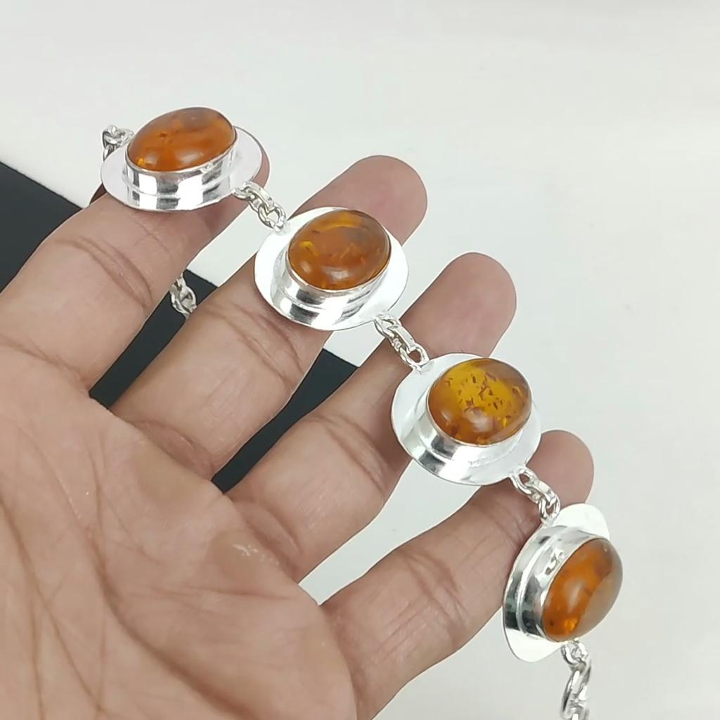 Красивый браслет из Балтийского янтаря ручной работы из стерлингового серебра 925 пробы, браслет из Балтийского янтаря для жены, браслет унисекс, подарки на день рождения