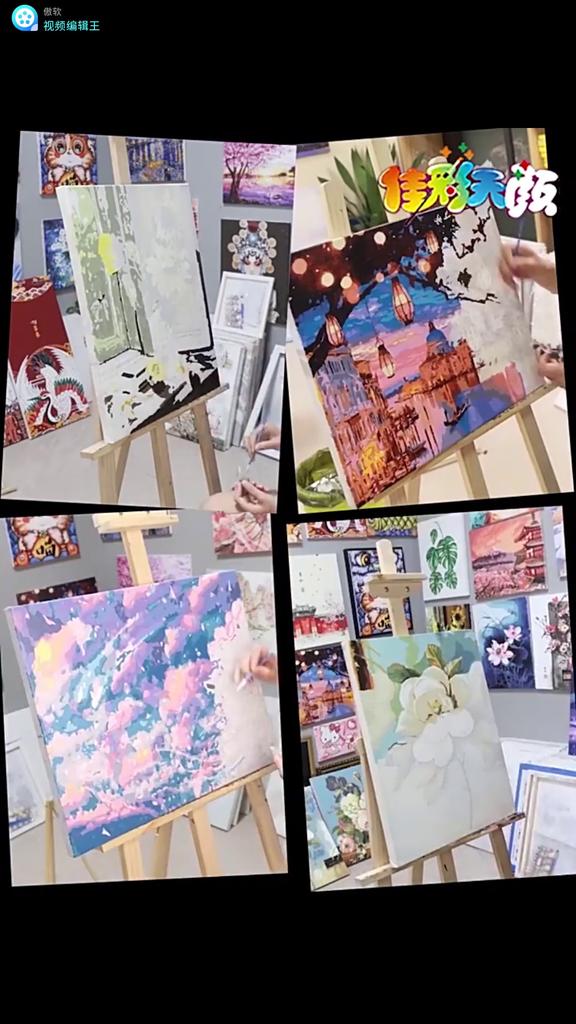 DIY Paint By Numbers Oil Painting Kit Canvas DIY Oil Painting By Numbers Wall Art Decorations for Home Gift Arts & Hobbies