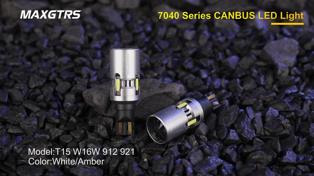 MAXGTRS 2x T15 W16W 912 921 Светодиодная лампа Canbus Без ошибок Без гиперактивной вспышки Светодиодная лампа заднего хода Автомобильный указатель поворота Янтарный Белый