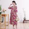 Большие размеры Повседневные женские платья Летняя винтажная одежда с короткими рукавами Элегантное длинное платье