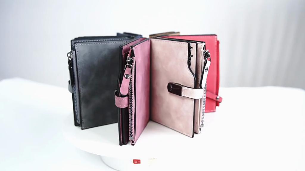 Pu Leather Wallet For Women With Zipper And Multiple Card Slots For Daily Use