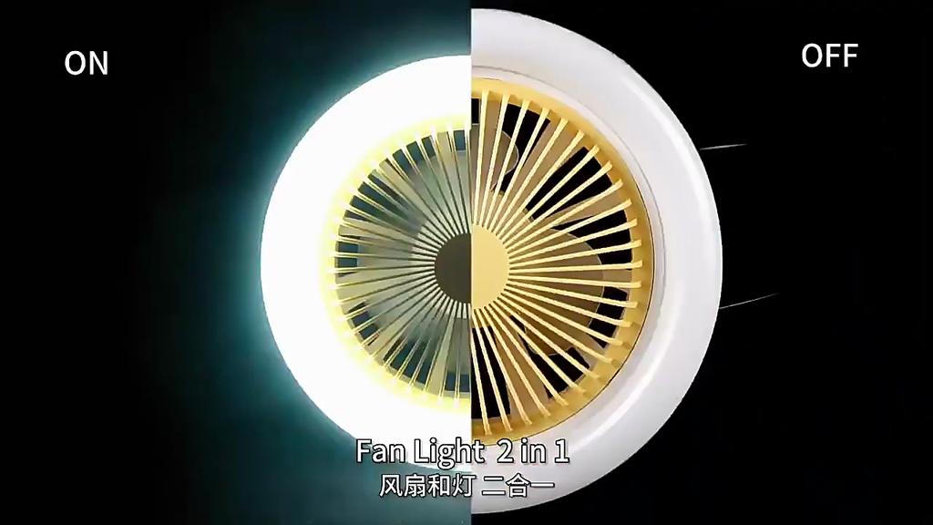 Умный потолочный вентилятор 2 в 1 со светодиодной подсветкой Тихий 30 Вт E27 Диммируемая лампа-вентилятор с пультом дистанционного управления Регулируемый воздуховод для спальни, гостиной, кухни