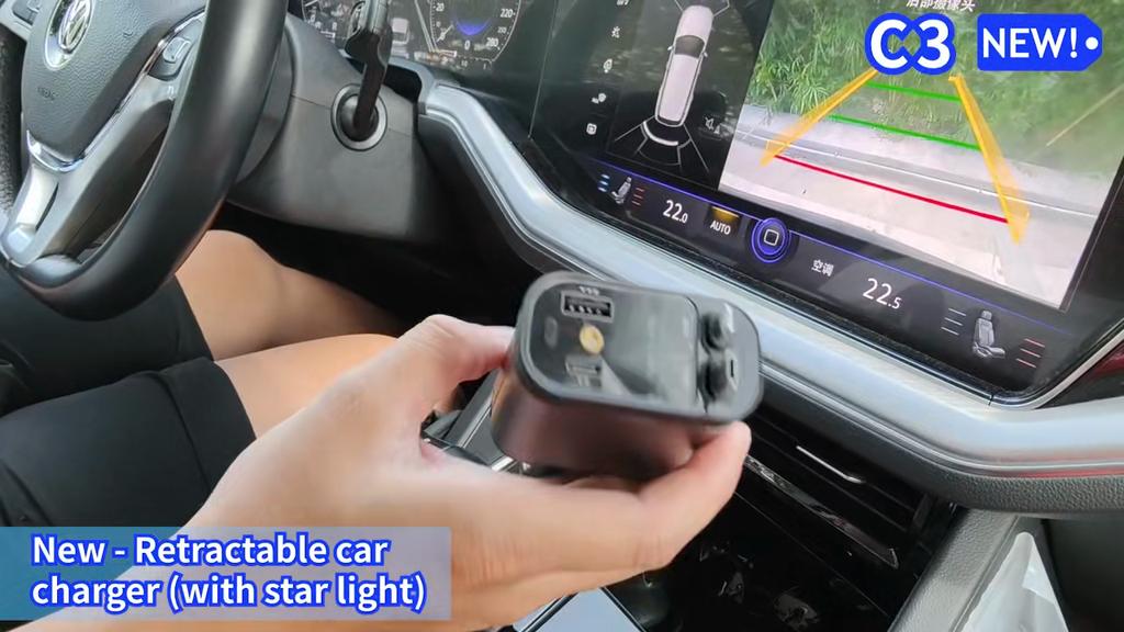 180 Вт Автомобильное Быстрое Зарядное Устройство USB Type-C Адаптер Питания Выдвижное Зарядное Устройство для Телефона с Потолочным Звездным Небом для Телефонов iOS Android