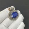 Изящный серебряный кулон с синим сапфиром и драгоценным камнем из стерлингового серебра 925 пробы — дизайн ручной работы, повседневные украшения, антикварные кулоны, подарки на день рождения для любимых