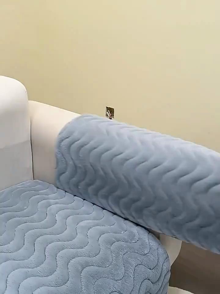 Super Soft Rabbit Plush Quilted Sofa Towel Winter Warm Thick Plush Couch Cover L-shaped Sectional Anti-slip Sofa Cover