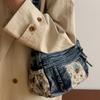 Джинсовая сумка Многосекционная сумка через плечо Женская сумка на плечо