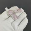 Комплект подвесок из натурального розового кварца, комплект серег из розового кварца, ручная работа, стерлинговое серебро 925 пробы, подвеска для женщин, подарок на вату