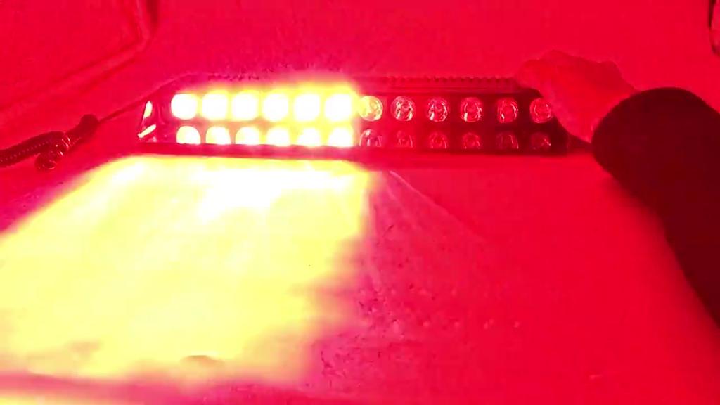 Car Strobe Flashing Lights Lamp 12LED Red/Blue/Amber/Yellow/White Police Led Flasher Emergency Warning Light For Car 12V 12W