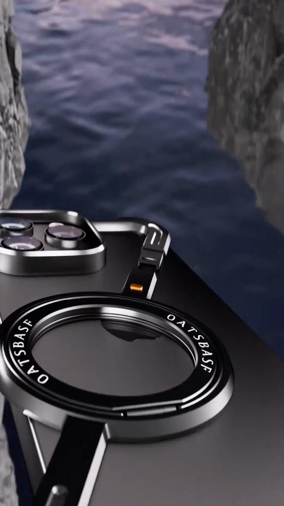 Luxury Z Shape Aluminum Alloy Rimless Magnetic Phone Case For Samsung Galaxy S25 S24 Ultra Plus Metal Stand Magsafe Bumper Shockproof Cover