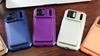 With Card Holder Sliding Camera Cover And Stand For iPhone 16 Pro Max Phone Case, Anti-Fall PC+TPU Wallet Case-Purple