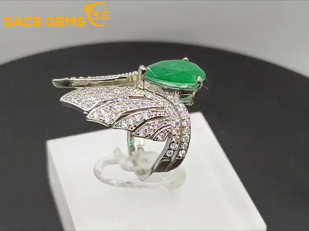 Sace Gems Классический ретро-стиль медного сплава 13*18 мм циркониевое кольцо женские ювелирные изделия свадебное обещание вечерние подарок