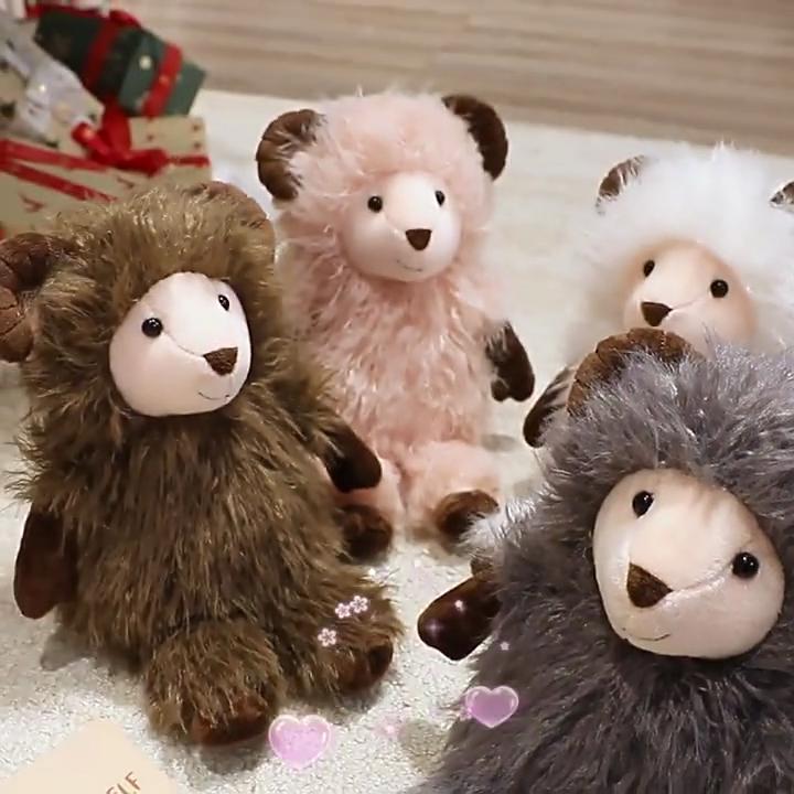 Плюшевая игрушка ягненок, животное, мягкая набивная кукла, подарок для детей