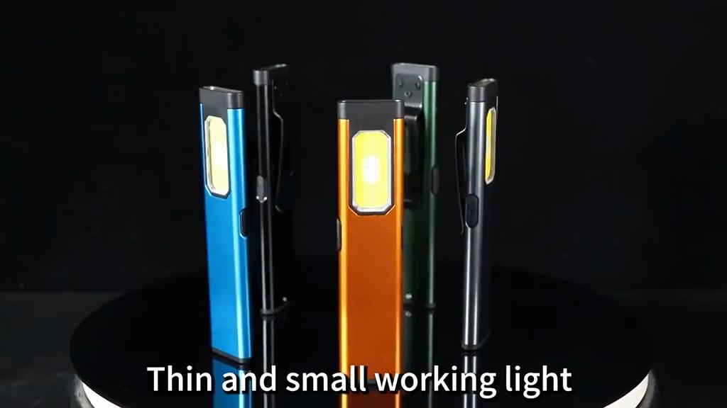 Pocket Keychain Flashlight USB-C Rechargeable Torch W/ Main Beam & COB Side Light Tail Magnet Torch for Outdoor EDC & Emergency