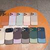 Двухцветный чехол из кожи наппа с узором личи для iPhone 17 Pro Max 17 Pro Air 16 Plus 15 14 13 12 11 Pro Защитная крышка для объектива