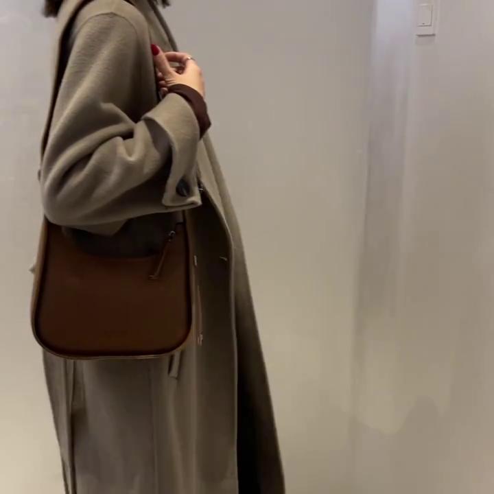 Yogodlns Винтажная однотонная сумка через плечо в форме полумесяца для женщин, новая сумка через плечо из мягкой кожи