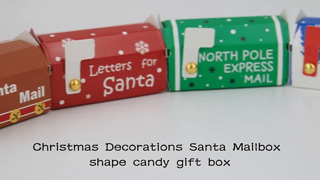 50 шт. рождественский почтовый ящик в форме подарочной коробки для конфет, детская рождественская упаковка для печенья, сумка для домашнего декора Navidad Noel, Новый год