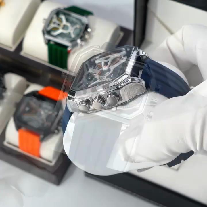 Роскошные мужские часы LED Календарь Неделя Светящиеся Мужские Наручные часы Электронные Прямоугольные Силиконовый Ремешок Кварцевые Мужские Часы