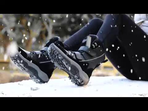 TUINANLE Women's Waterproof Winter Plus Warm Snow Boots Non-slip Wear-resistant Warm Winter Boots Men Shoes