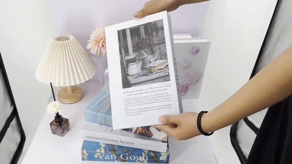 2 Pcs Luxury Fake Books for Decoration Simulation Book Storage Box Coffee Table Books Decorative Book Boxes For Living Room Home Decoration