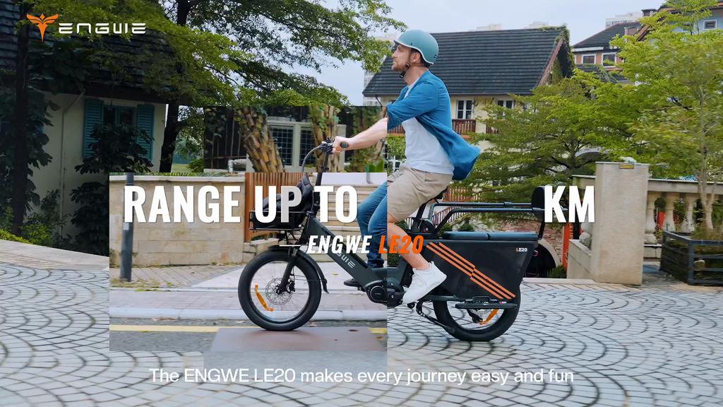 ENGWE LE20 Dual Battery Electric Bike – 350KM Max Range, 100Nm Mid-Drive Motor, Hydraulic Brakes & 200kg Payload