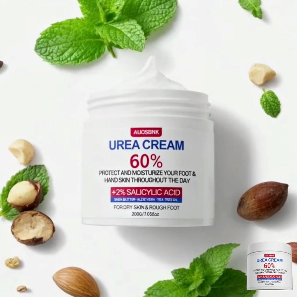 60% Urea Cream, Urea Foot & Hand& Body Cream, Exfoliating Cream, Moisturizer for Thick Skin, Cracked Skin Repair-200g