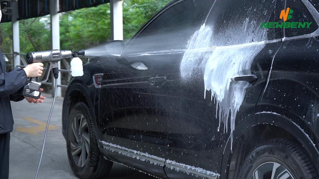 Newbeny 200Bar  6 IN 1 Brushless Electric High Pressure Washer Cordless Car Cleaning Spray Gun Tools For Makita 18V Battery