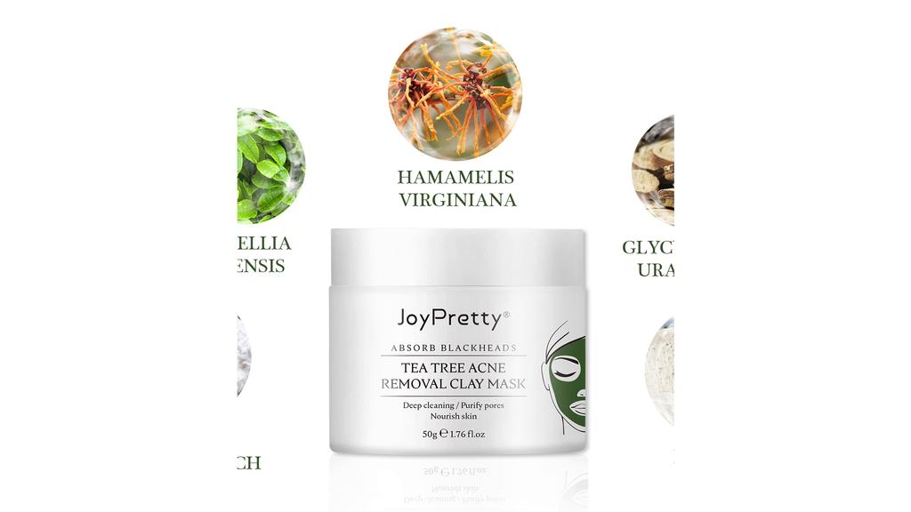 JoyPretty Tea Tree Facial Cleansing Clay Mask Shrink Pore Acne Treatment for Face Skin Care Products