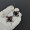 Серьги из окрашенного красного лабрадорита, антикварные серьги из стерлингового серебра 925 пробы, серьги-подвески из серебра в стиле бохо, подарок на День святого Валентина