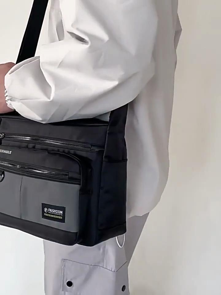 2025 New Men's Bag Large Capacity Casual Crossbody Bag Waterproof Shoulder Bag Business Oxford Cloth Versatile Travel Bag for Men
