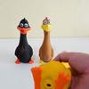 Durable Latex Squeaky Chicken Toy for Dogs with Fun Quacking Sound, Great for Relieving Boredom and Stress