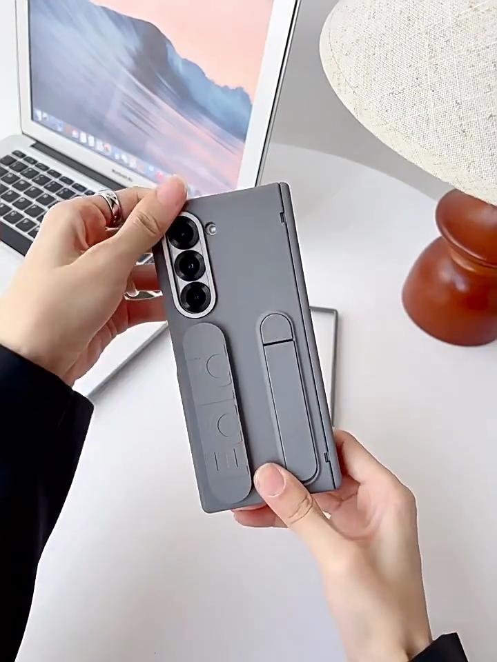 Wristband Holder Hinge Phone Case For Samsung Galaxy Z Fold 7 6 5 4 3 With Pen Slot & S Pen Screen Protector Film Protect Cover