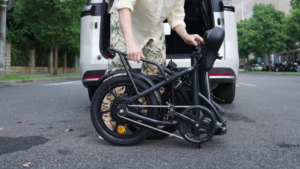 iScooter U4 Electric Bike, 500W, 36V 10.4Ah, 16"x2.15" Tires, 55–90KM Range, 30KM/H, 3 Speeds, Foldable, Front Suspension