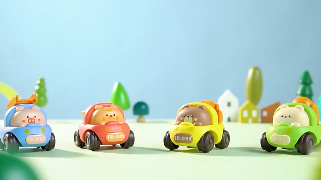 Children's Boy Inertia Car Fire Engineering Car 1-2-3 Years Old Toy Cute Pet Inertia Car