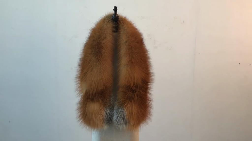 New Winter Lady Natural Luxury Real Fox Fur Scarf Shawl Full Pelt Warm Soft Genuine Fox Fur Scarves Women Real Fur Muffler