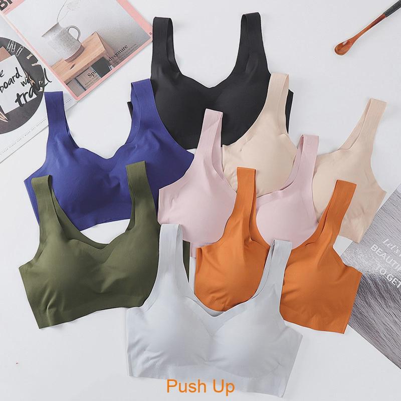 Ladies Comfort Lace Sports Yoga Bra Push Up Wireless Bralette Non Wire Seamless