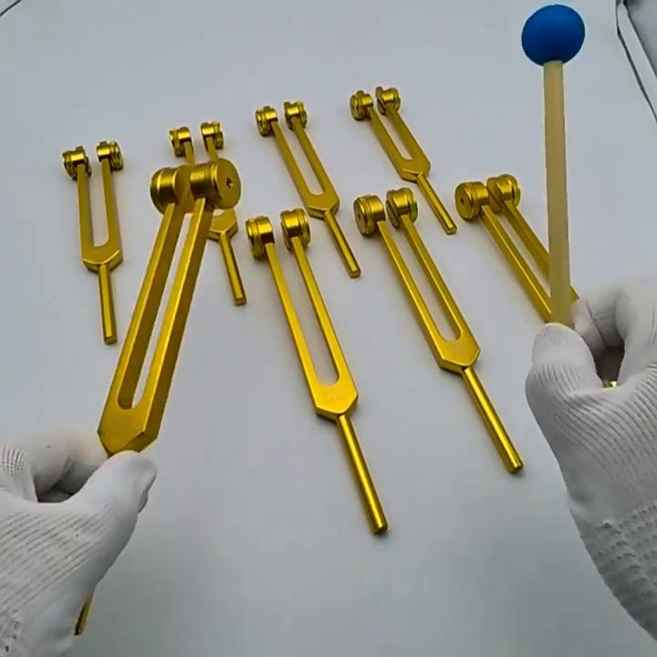 Aluminum Alloy Tuning Forks Medical Eight Colored Set Healing Tuning Fork Diapason Therapy Musical Instruments Yoga Meditation Accessory