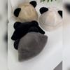 A Faux Mink Fur Environmentally Friendly Artificial Fur Bear Ear Hat for Women with Thick Winter Ear Protection