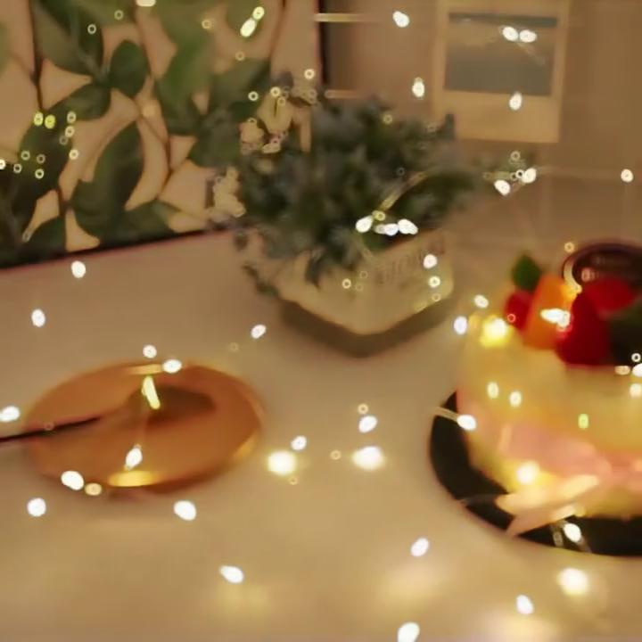 LED String Light 10M 5M 2M Fairy Lights Home Christmas  2024 Wedding Party Decor By 3*AA Battery Operated