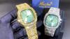 Luxury Diamond Watch for Men Hip Hop Style Bling Iced Out Wristwatch Fashion Square Steel Waterproof Clock