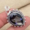 Dazzling Iolite Gemstone 925 Solid Sterling Silver Handmade Antique Jewelry Gift For Mother Pendant