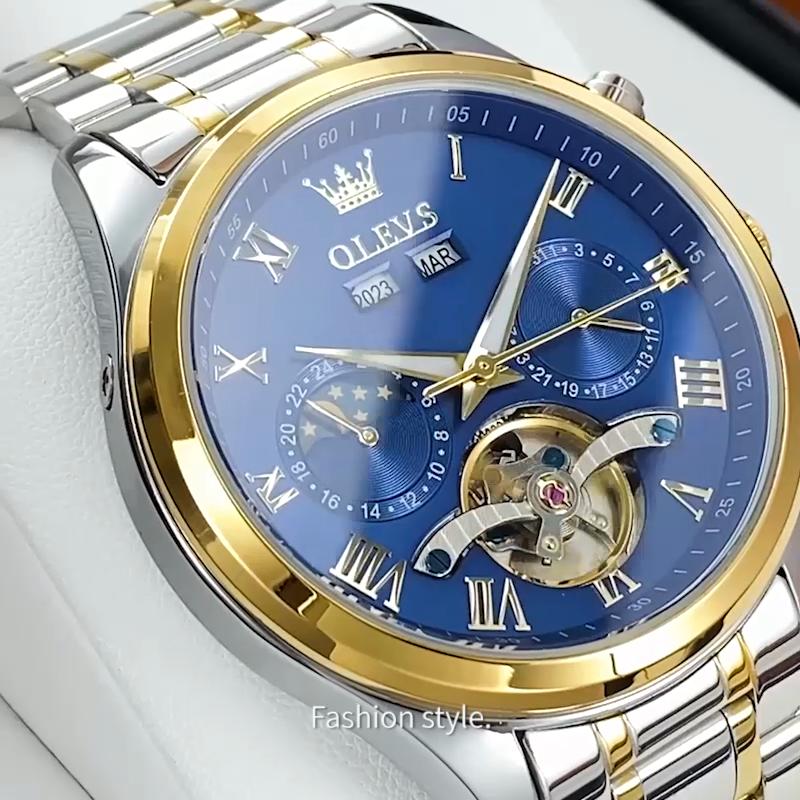 OLEVS New Top Men's Watch Multifunctional Mechanical Watch Fully Automatic Business Waterproof Men's Watch High -end Watch