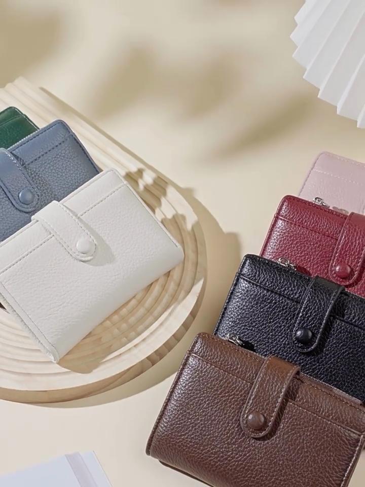 Pu Material Slim Wallet With Card Holder And Coin Pocket For Daily Use