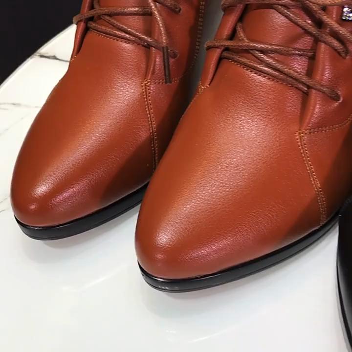 Туфли на высоком каблуке женские весенние женские туфли из мягкой кожи модные женские туфли с глубоким носком туфли на шнуровке британские кожаные туфли