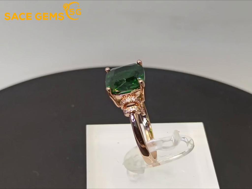 Sace Gems Классическое кольцо из медного сплава с цирконом, женские ювелирные изделия, 18 К, подарок на свадьбу, открытая вечеринка
