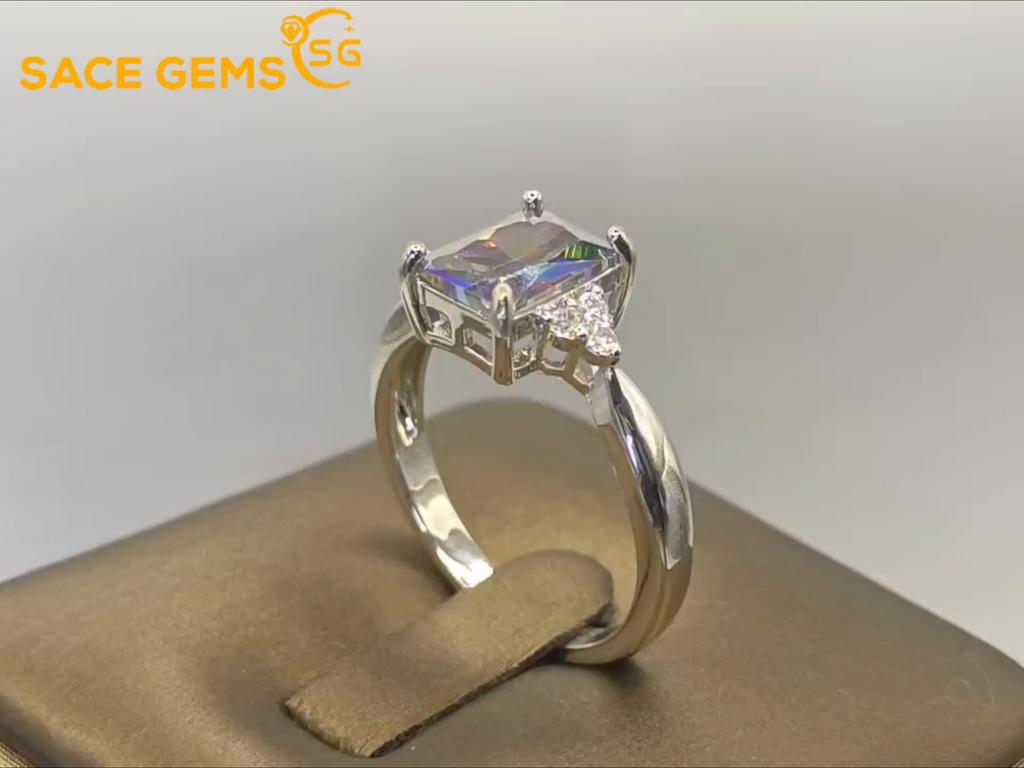 Sace Gems Классическое кольцо из медного сплава с цветным цирконием, женские ювелирные изделия, свадебный подарок для вечеринки