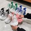 Autumn New Height Increasing Insole Color Matching Muffin Thick Bottom Height Increasing Ladies Sports Casual Shoes