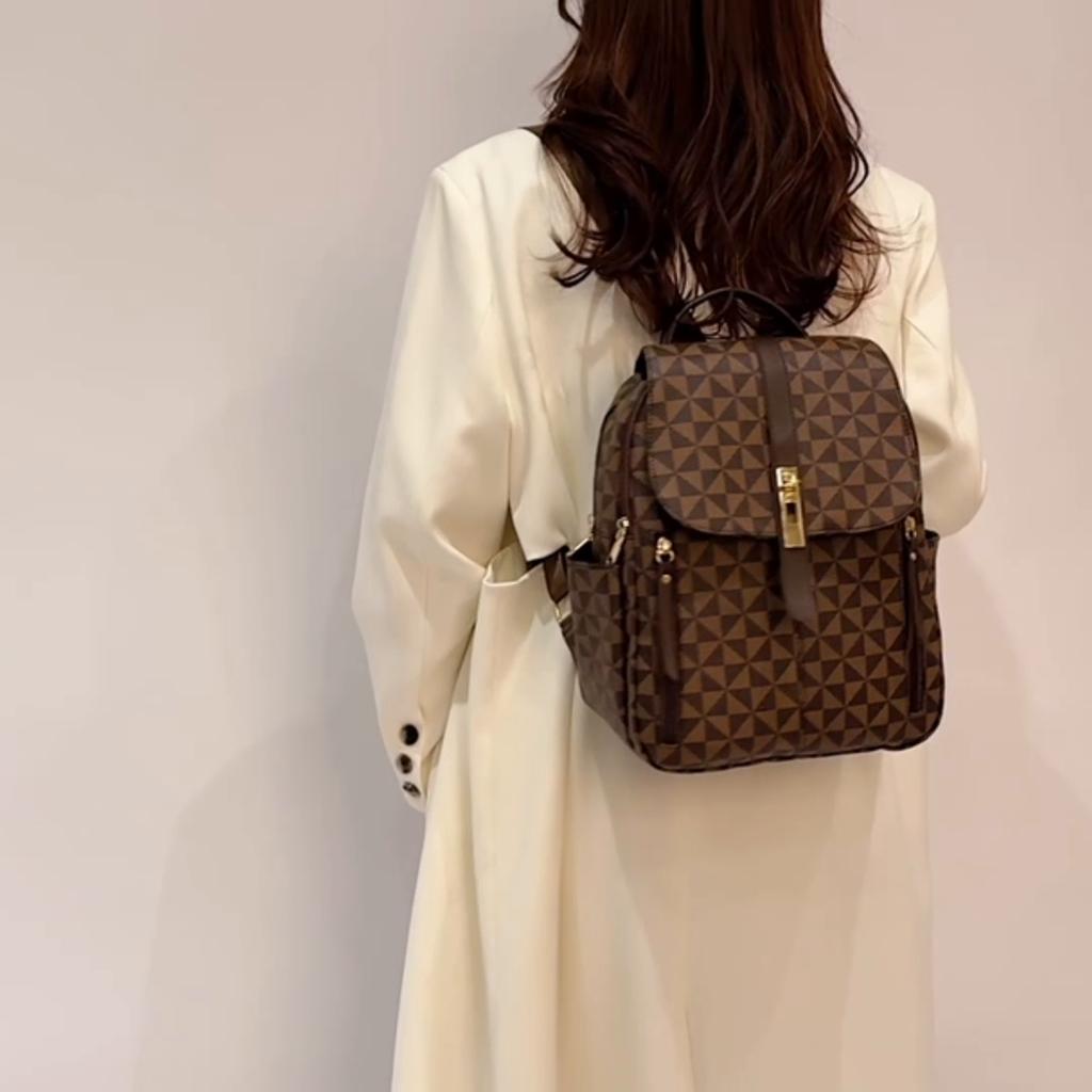 PU Backpack Women Printed Backpack