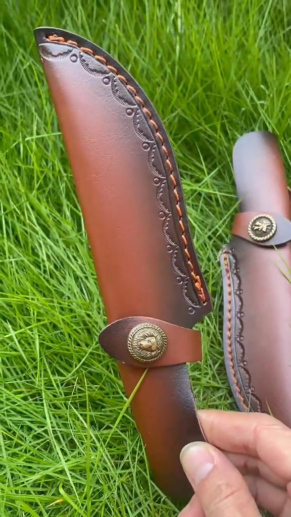 23 см нож с фиксированным лезвием, прямой держатель, ножны из воловьей кожи, чехол для ножа, кожаный чехол, кобура для охотничьего ножа, пряжка на ремне